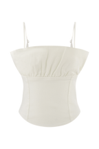 Cecilia Denim Frill Corset in White – Chic&Drifts
