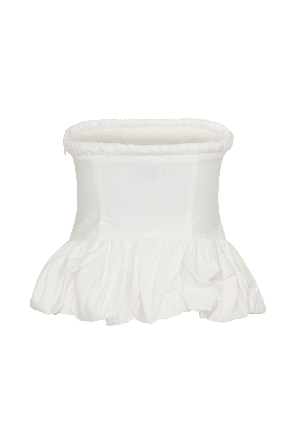 Cora Ruched Strapless Top in White – Chic&Drifts