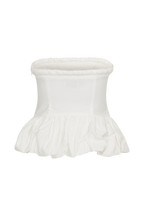Cora Ruched Strapless Top in White – Chic&Drifts