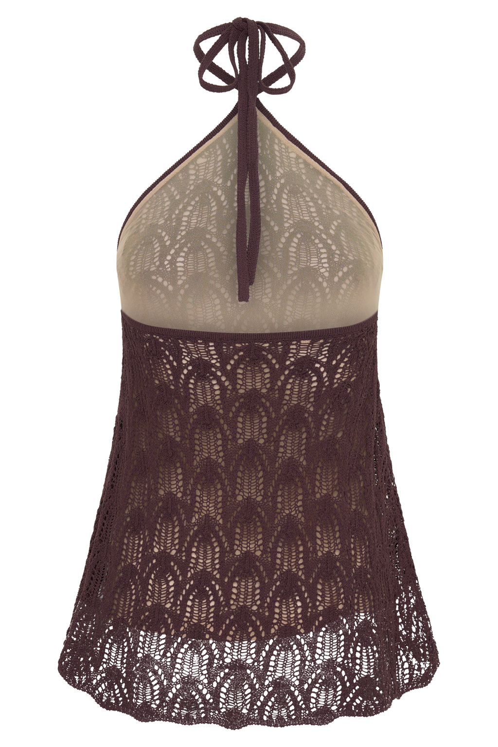 Corey Crochet Halter Neck Top in Chocolate – Chic&Drifts