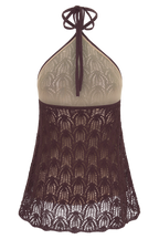 Corey Crochet Halter Neck Top in Chocolate – Chic&Drifts
