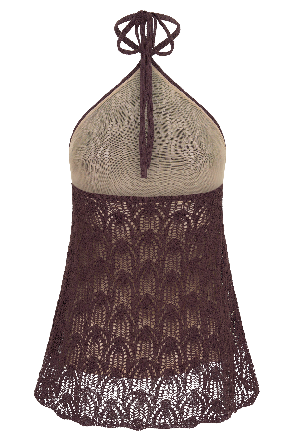 Corey Crochet Halter Neck Top in Chocolate – Chic&Drifts