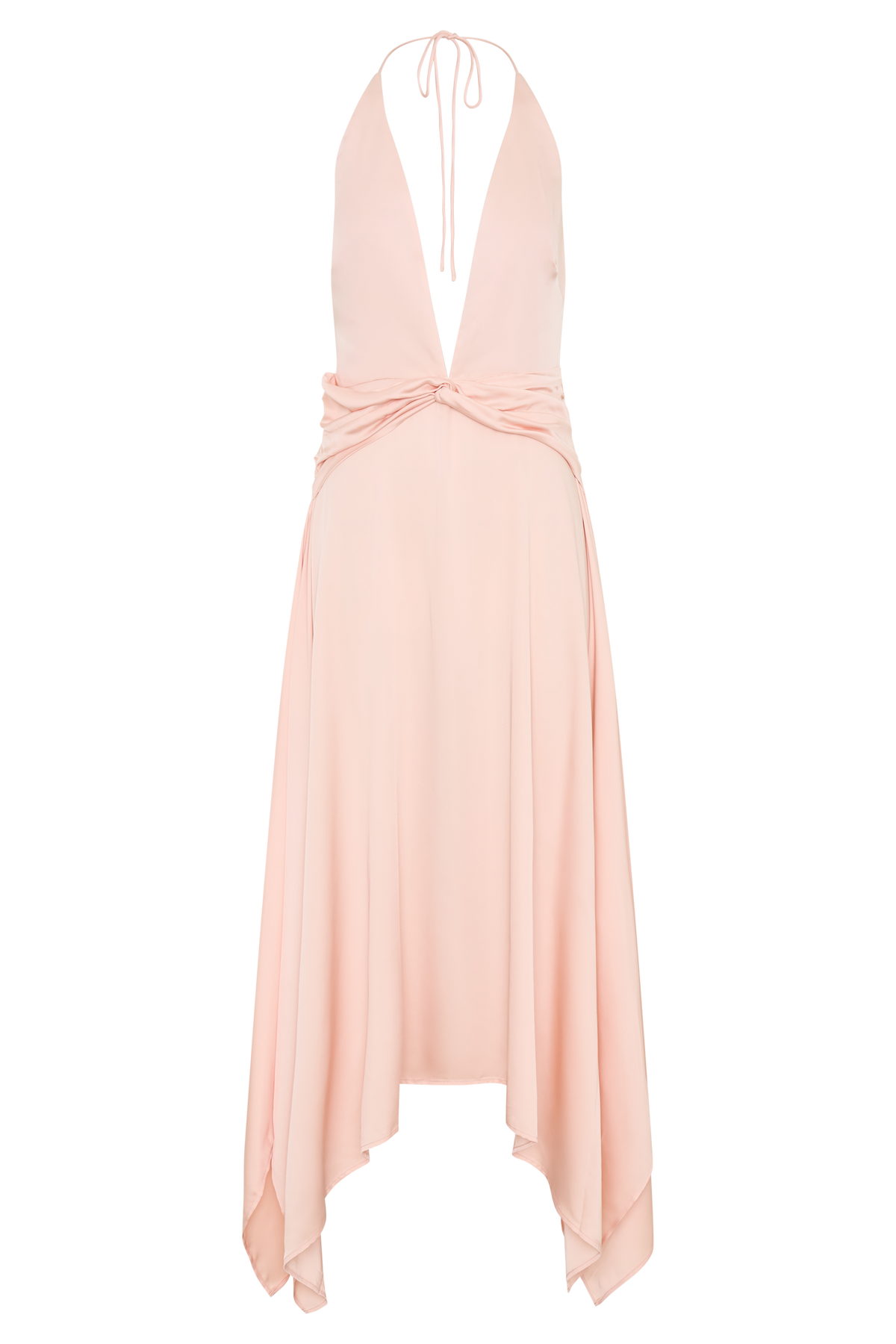 Cyra Plunge Satin Midi Dress in Dark Chocolate – Chic&Drifts