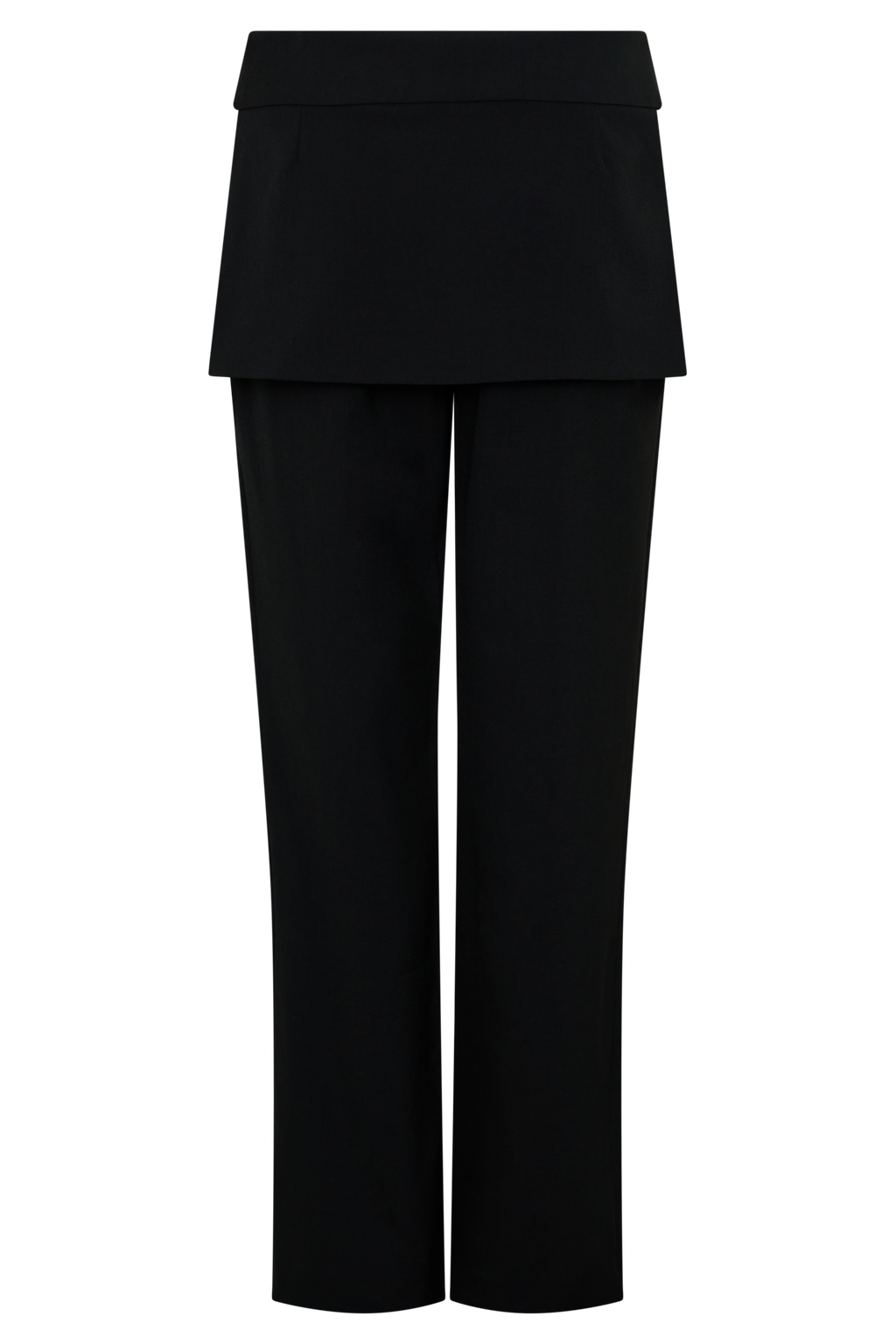 Daisy Wrap Skirt Straight Leg Pants in Black – Chic&Drifts