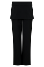 Daisy Wrap Skirt Straight Leg Pants in Black – Chic&Drifts