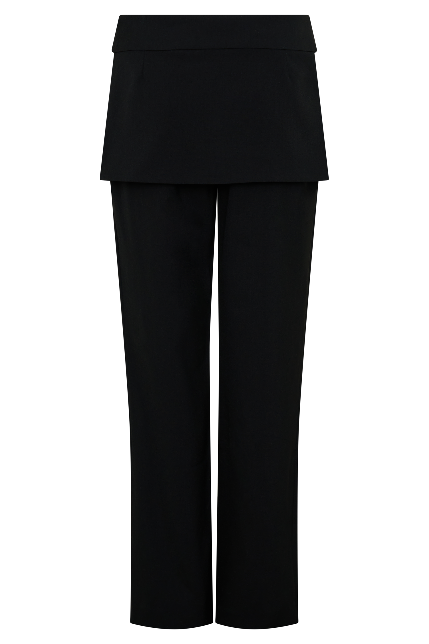 Daisy Wrap Skirt Straight Leg Pants in Black – Chic&Drifts