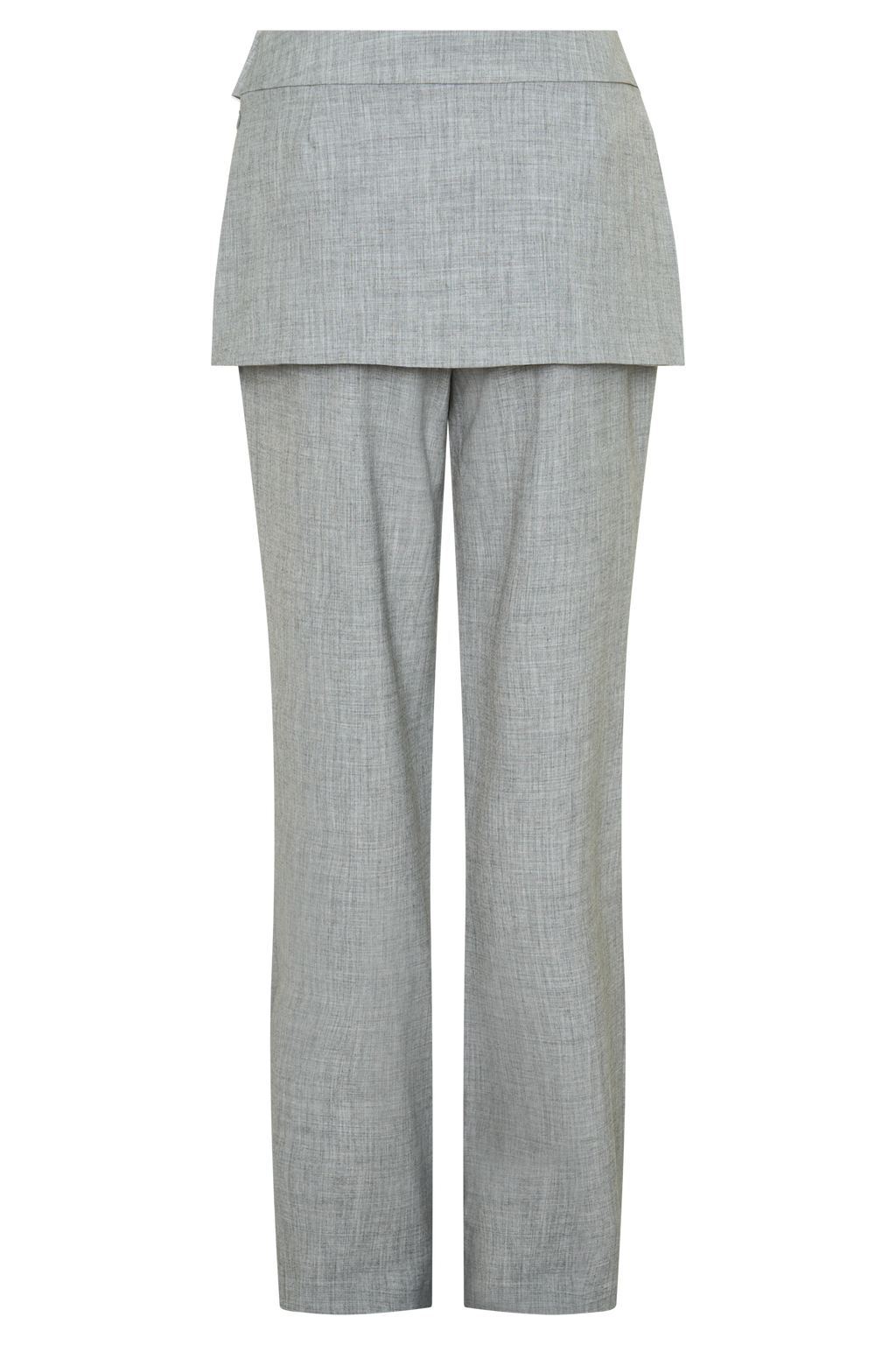 Daisy Wrap Skirt Straight Leg Pants in Charcoal Marle – Chic&Drifts