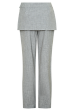 Daisy Wrap Skirt Straight Leg Pants in Charcoal Marle – Chic&Drifts