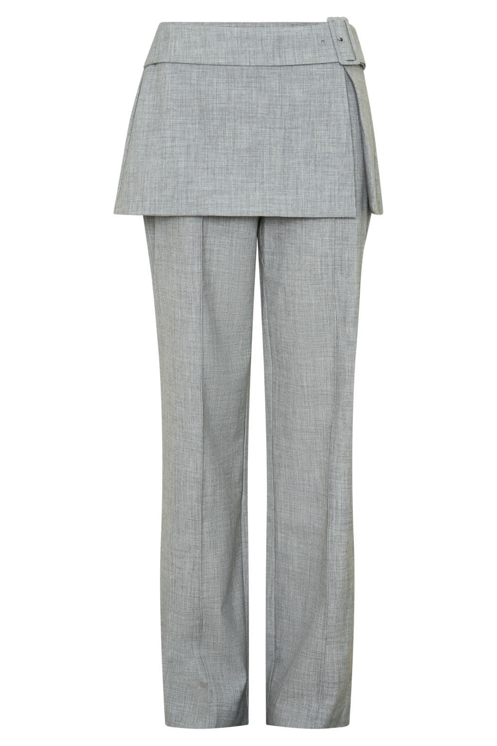 Daisy Wrap Skirt Straight Leg Pants in Charcoal Marle – Chic&Drifts