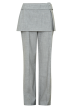 Daisy Wrap Skirt Straight Leg Pants in Charcoal Marle – Chic&Drifts