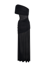 Dallas One Shoulder Mesh Maxi Dress in Black – Chic&Drifts