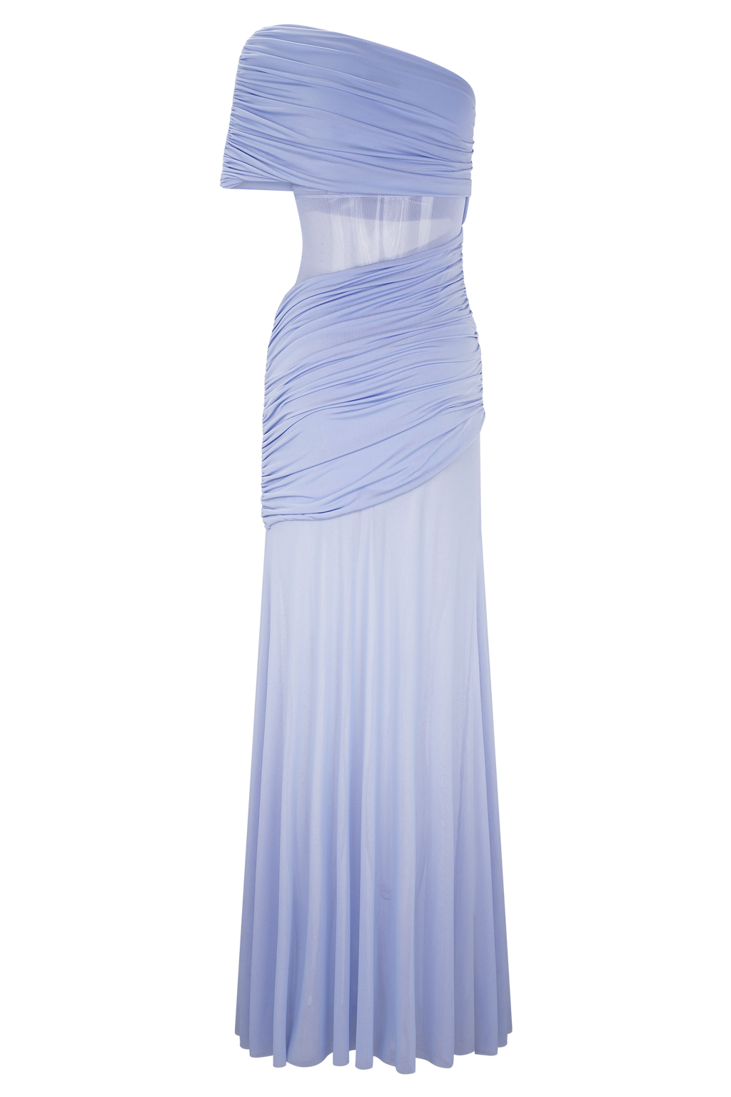 Dallas One Shoulder Mesh Maxi Dress in Lavender – Chic&Drifts