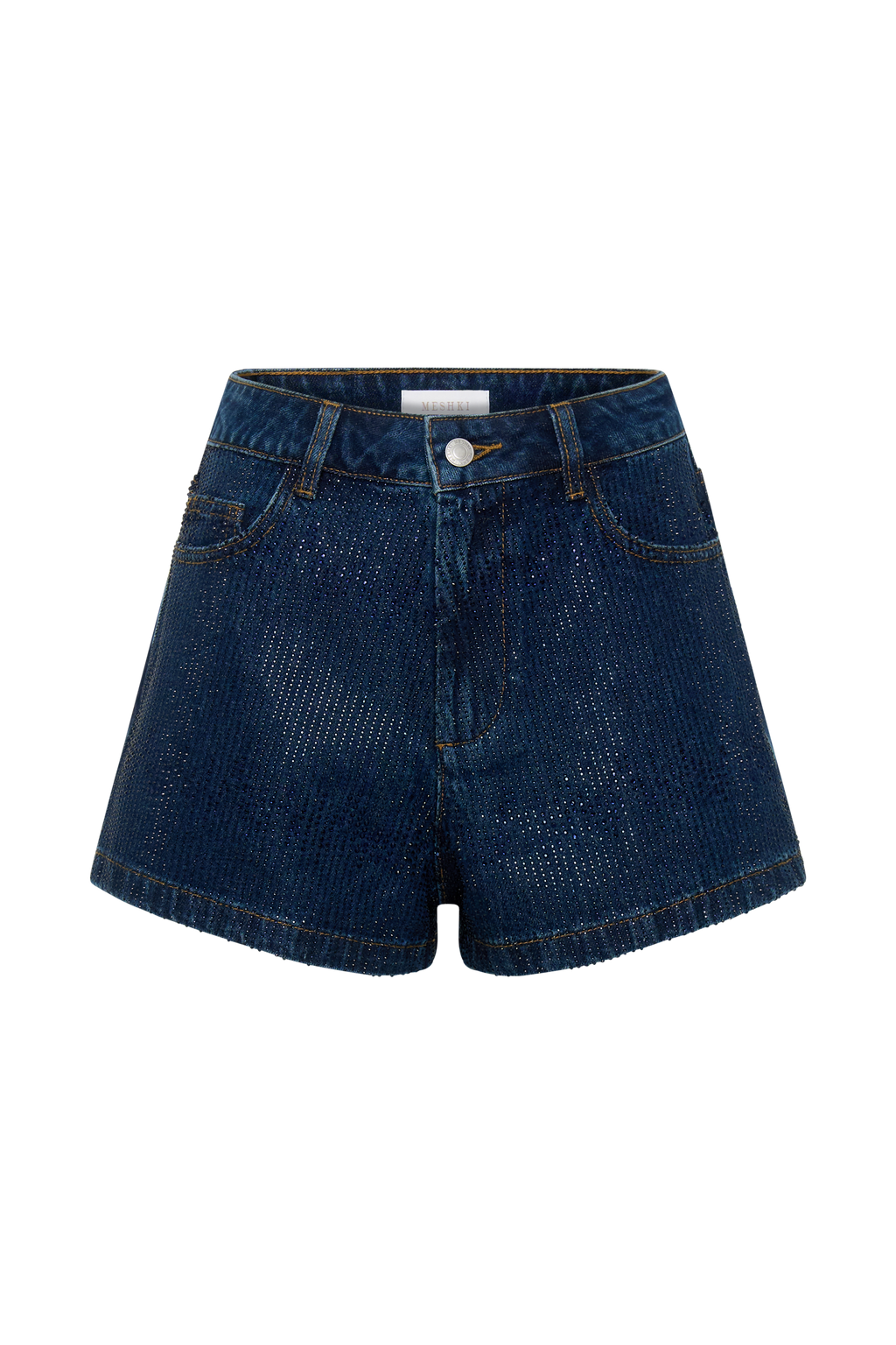 Dan Diamante Denim Shorts in Midnight Blue – Chic&Drifts