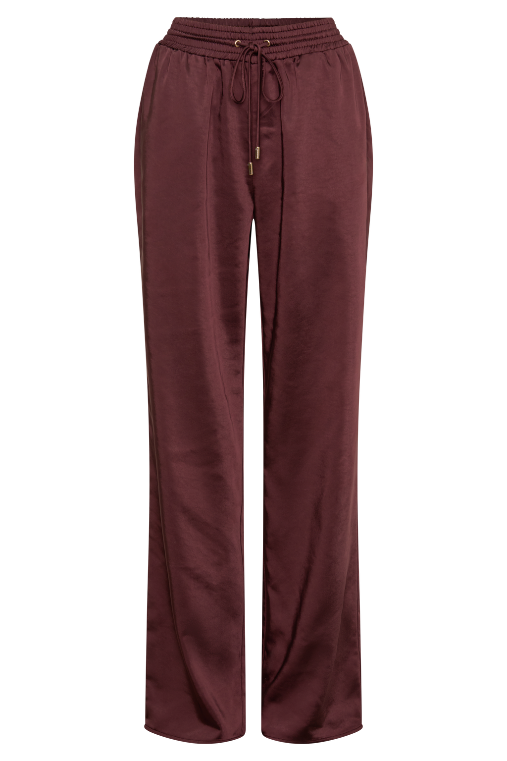 Danica Straight Leg Satin Pants in Mahogany – Chic&Drifts