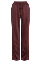 Danica Straight Leg Satin Pants in Mahogany – Chic&Drifts