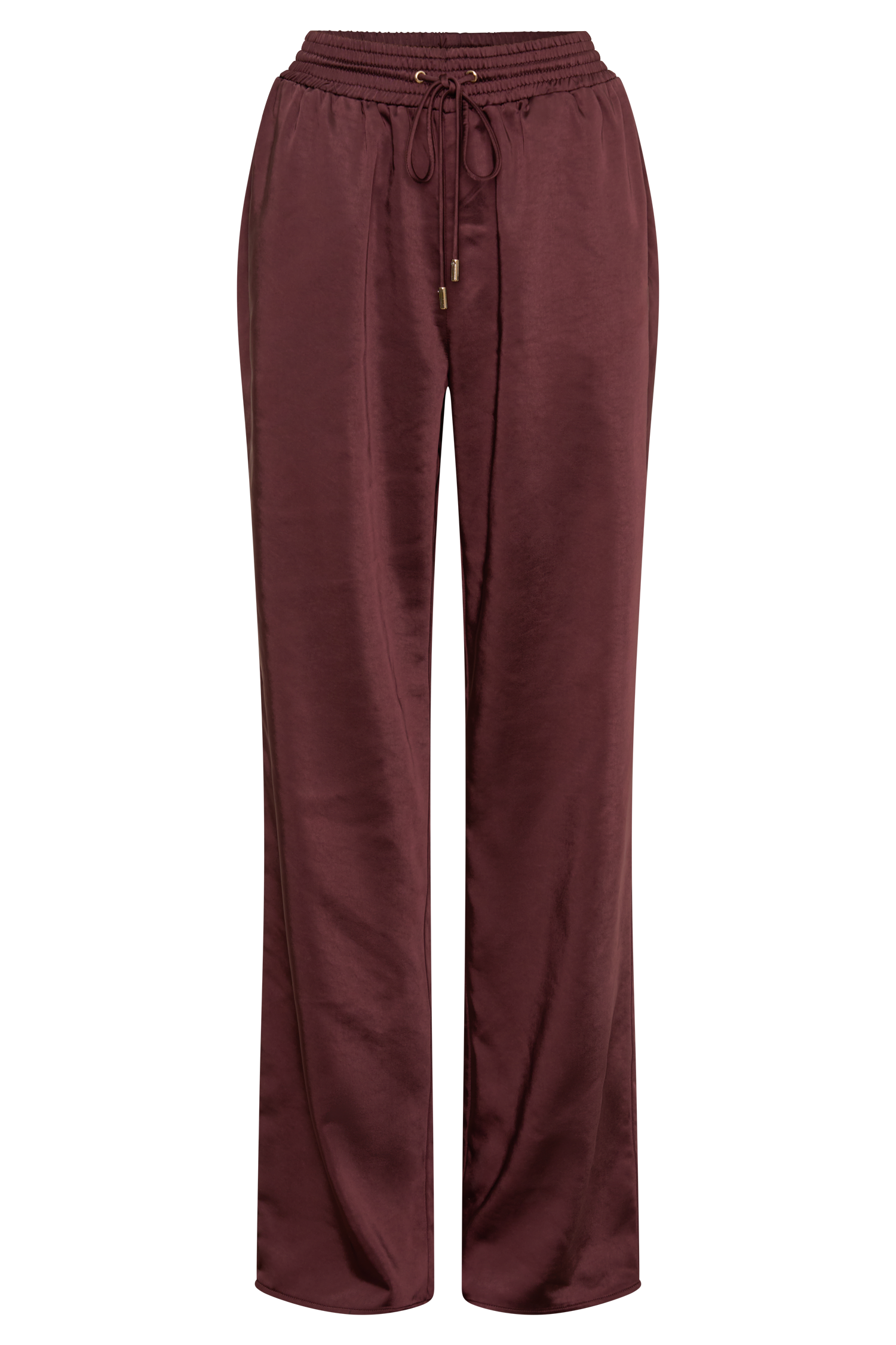 Danica Straight Leg Satin Pants in Mahogany – Chic&Drifts