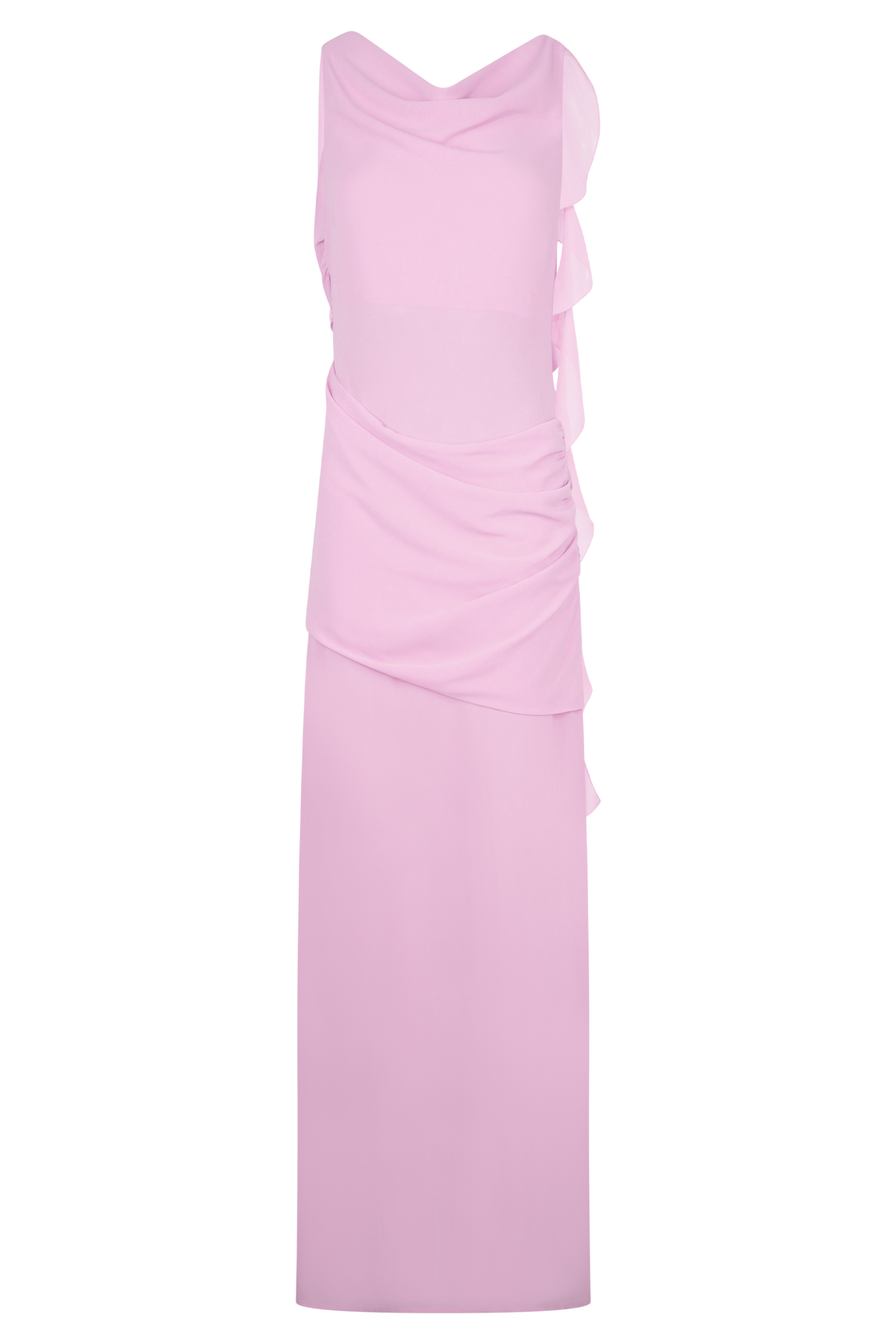 Daria Draped Chiffon Maxi Dress