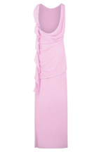 Daria Draped Chiffon Maxi Dress in Light Lilac – Chic&Drifts
