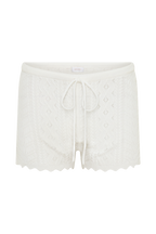 Darlene Pointelle Knit Shorts in White – Chic&Drifts