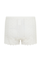 Darlene Pointelle Knit Shorts in White – Chic&Drifts