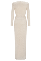 Deanna Long Sleeve Diamante Maxi Dress in Gold – Chic&Drifts