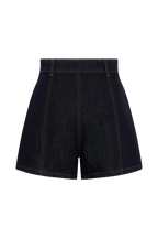 Demi High Waisted Denim Shorts in Washed Indigo Blue – Chic&Drifts