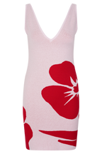 Dorothy Knit Print Mini Dress in Red Deco Fleur Print – Chic&Drifts