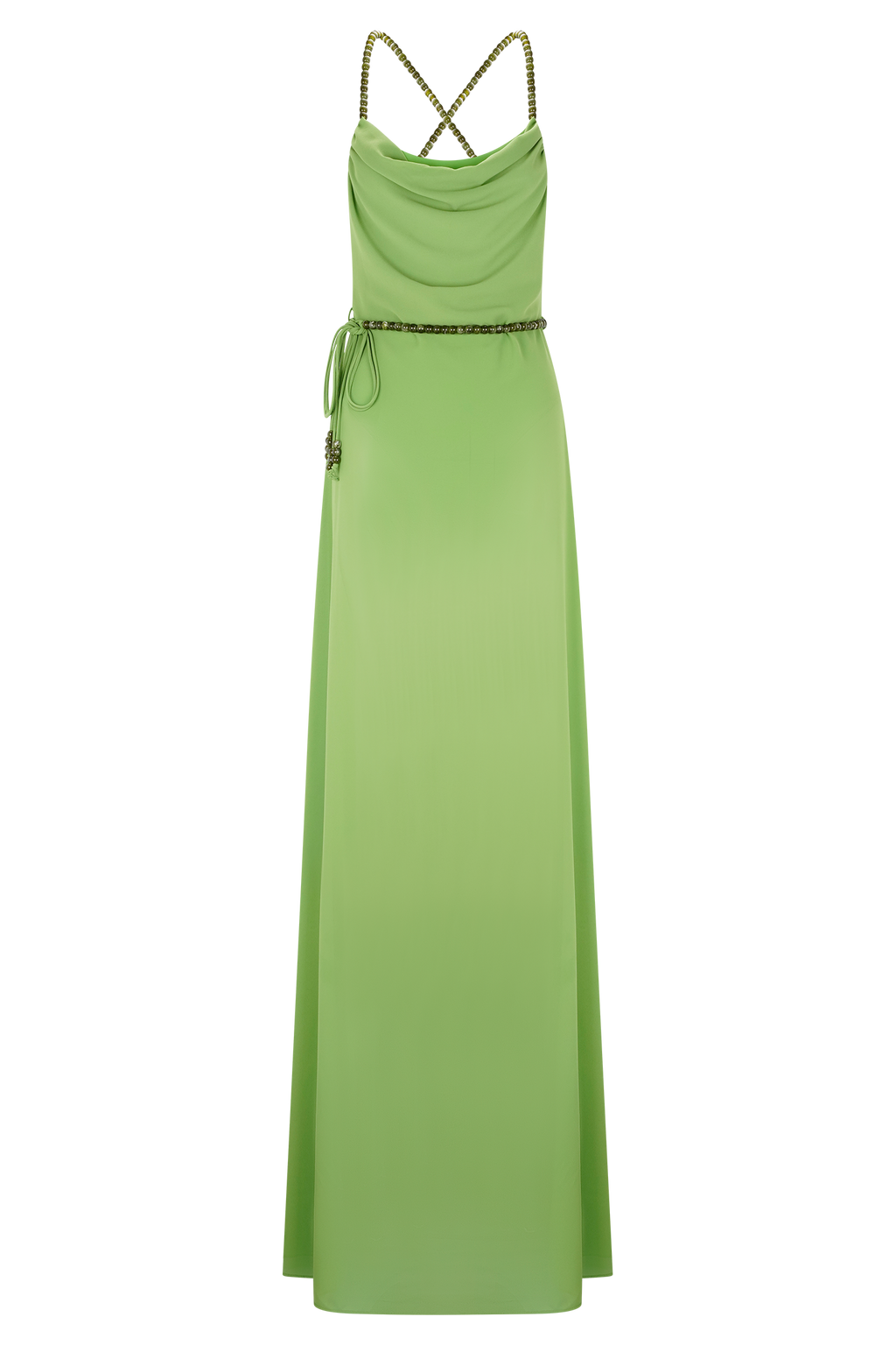 Elaine Chiffon Beaded Maxi Dress in Green – Chic&Drifts