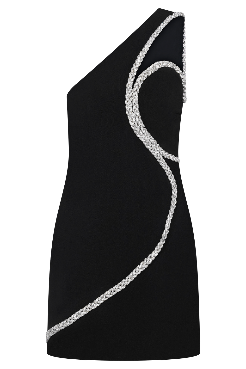 Eleonora Diamante Trim Mini Dress in Black – Chic&Drifts