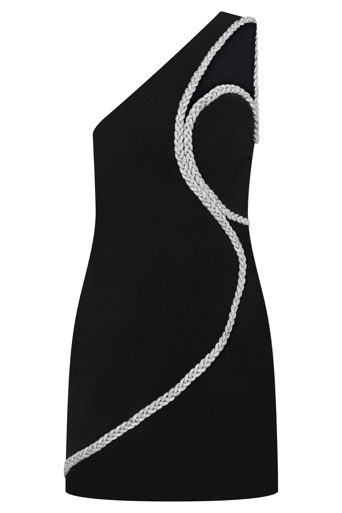 Eleonora Diamante Trim Mini Dress in Black – Chic&Drifts