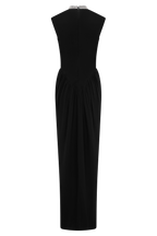 Elisa Diamante Neck Maxi Dress in Black – Chic&Drifts