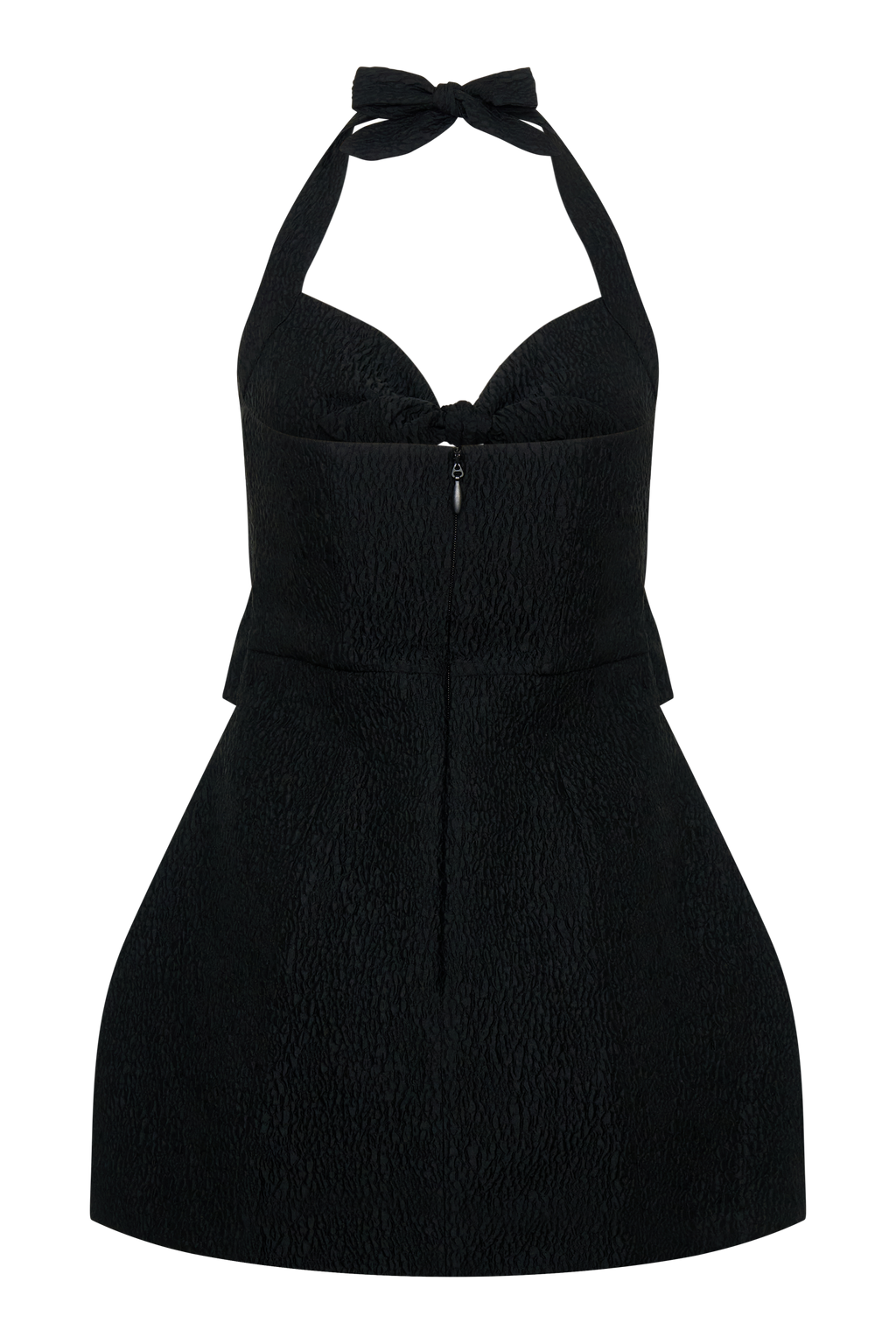 Ella Bow Detail Halter Mini Dress in Black – Chic&Drifts