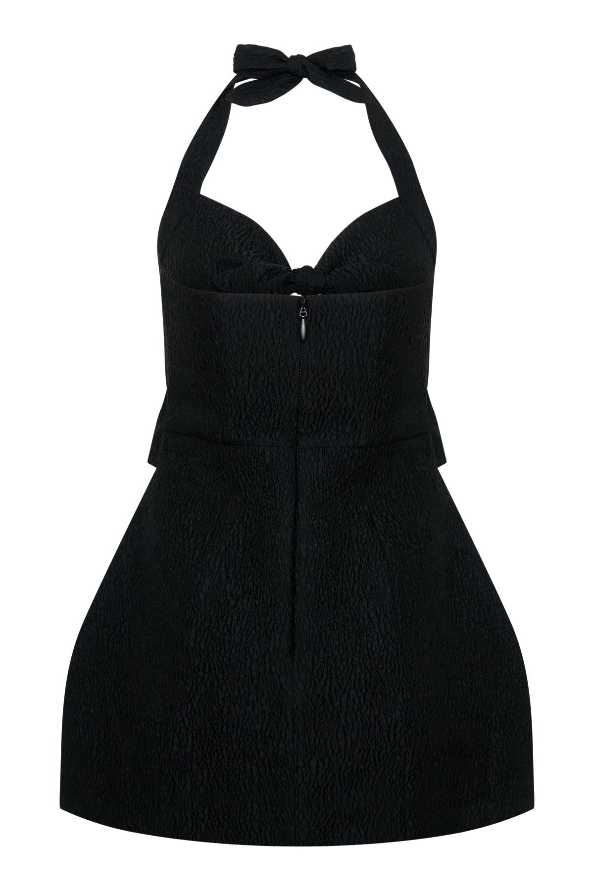 Ella Bow Detail Halter Mini Dress in Black – Chic&Drifts