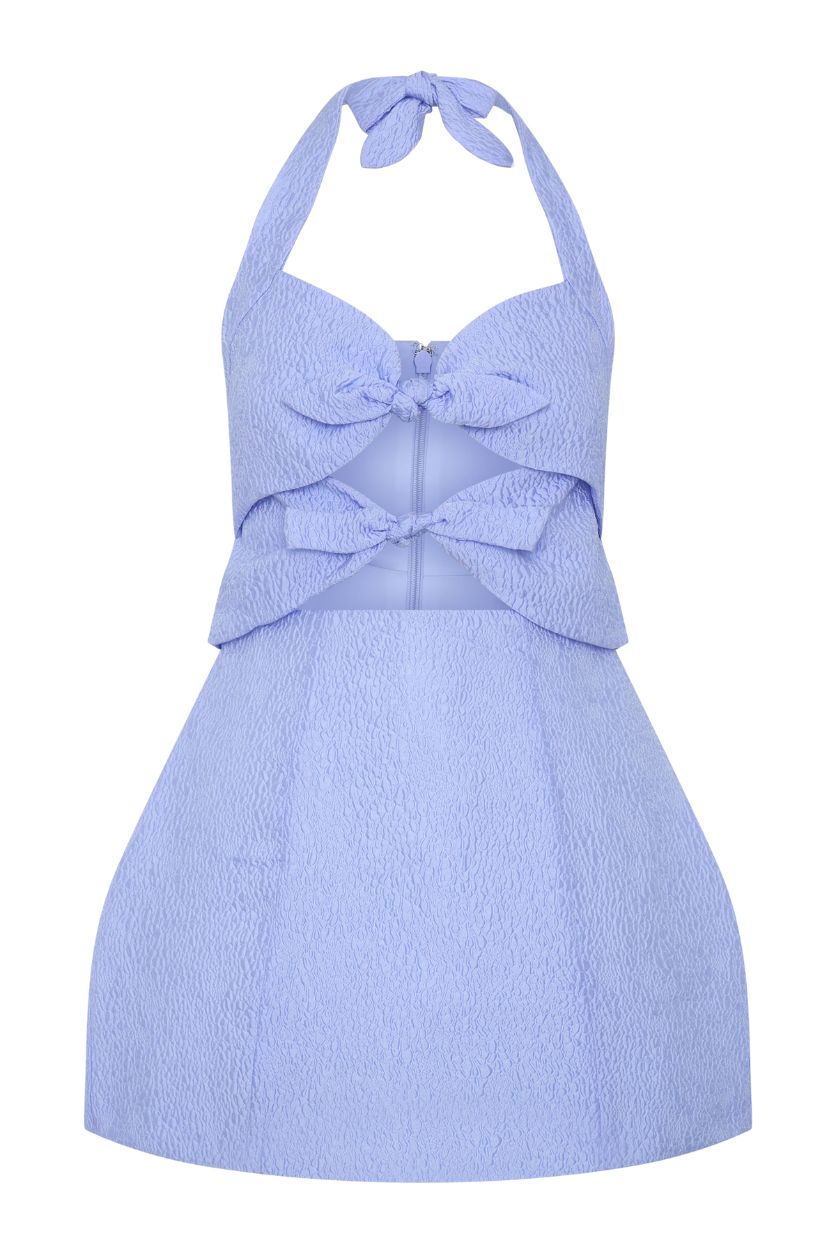 Ella Bow Detail Halter Mini Dress