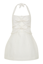 Ella Bow Detail Halter Mini Dress in Black – Chic&Drifts