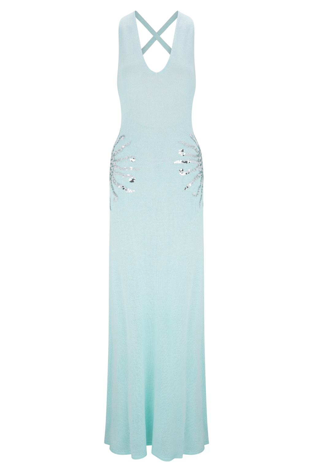 Ellington Knit Maxi Dress With Sequin in Lagoon – Chic&Drifts