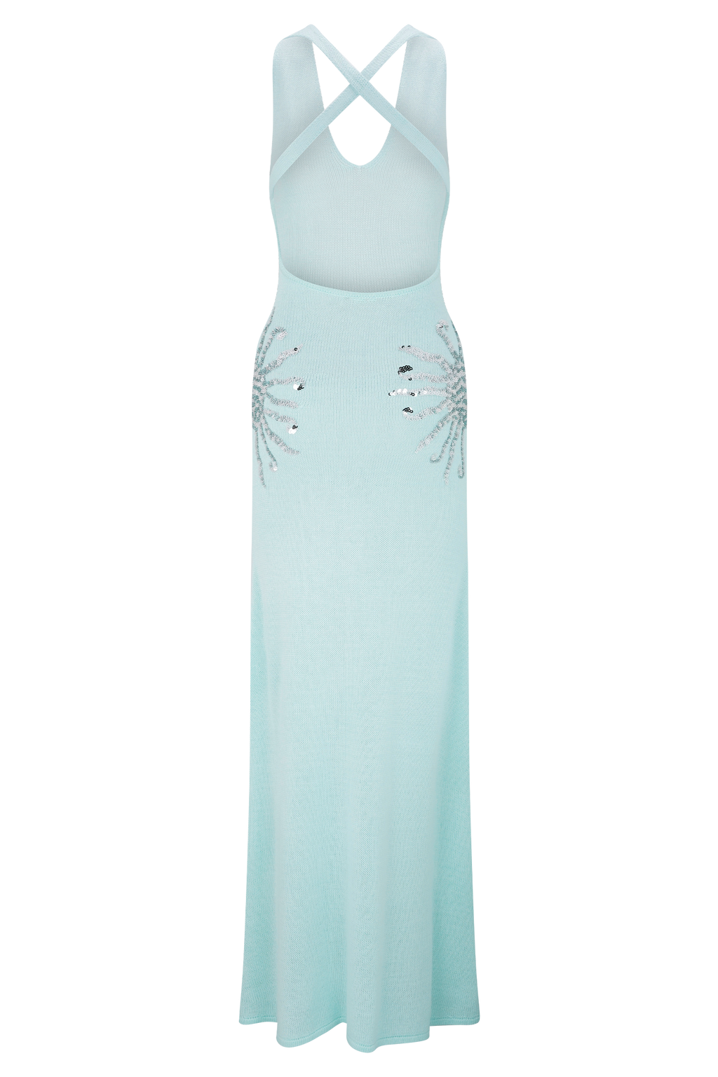 Ellington Knit Maxi Dress With Sequin in Lagoon – Chic&Drifts