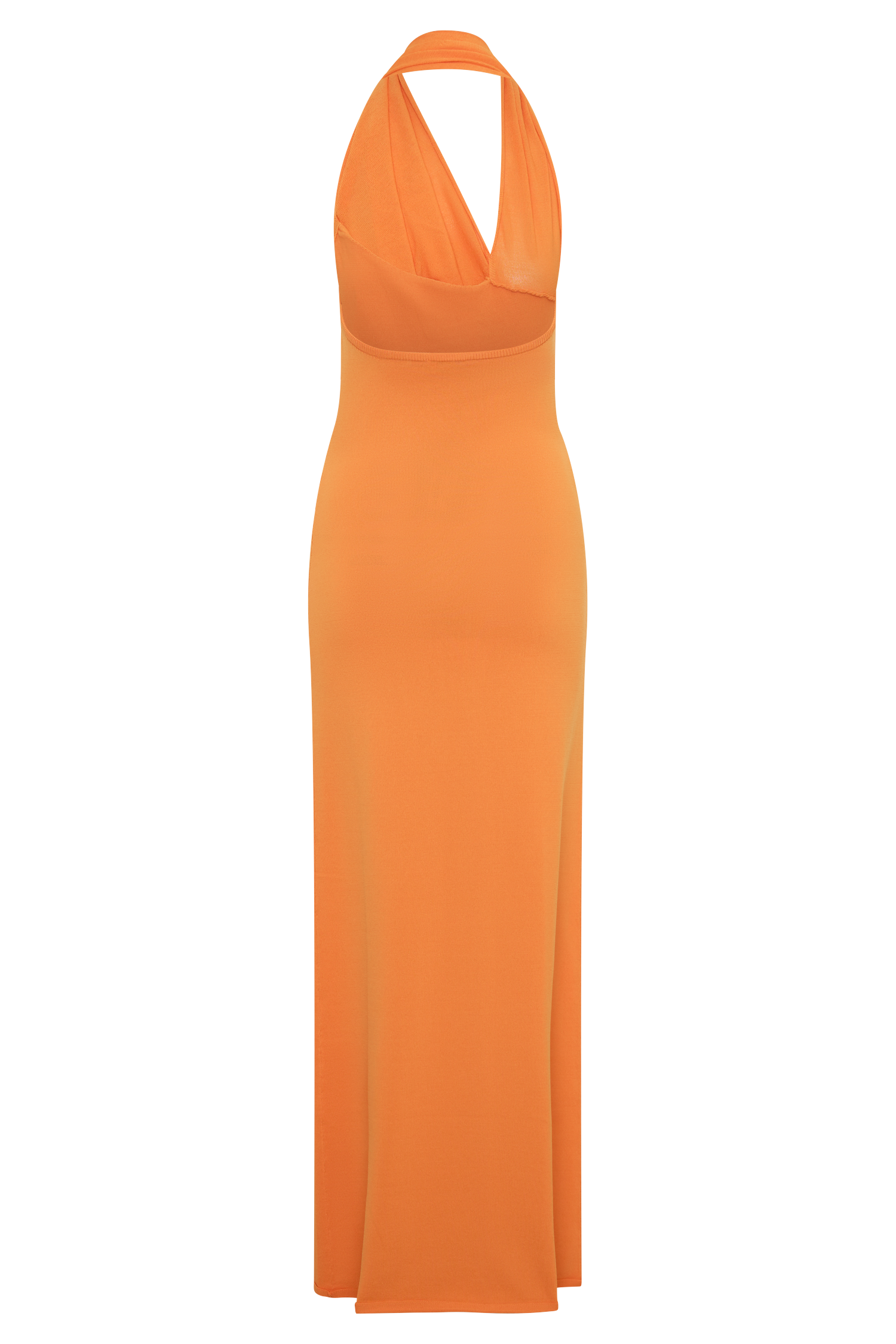 Elma Halter Knit Maxi Dress in Orange – Chic&Drifts