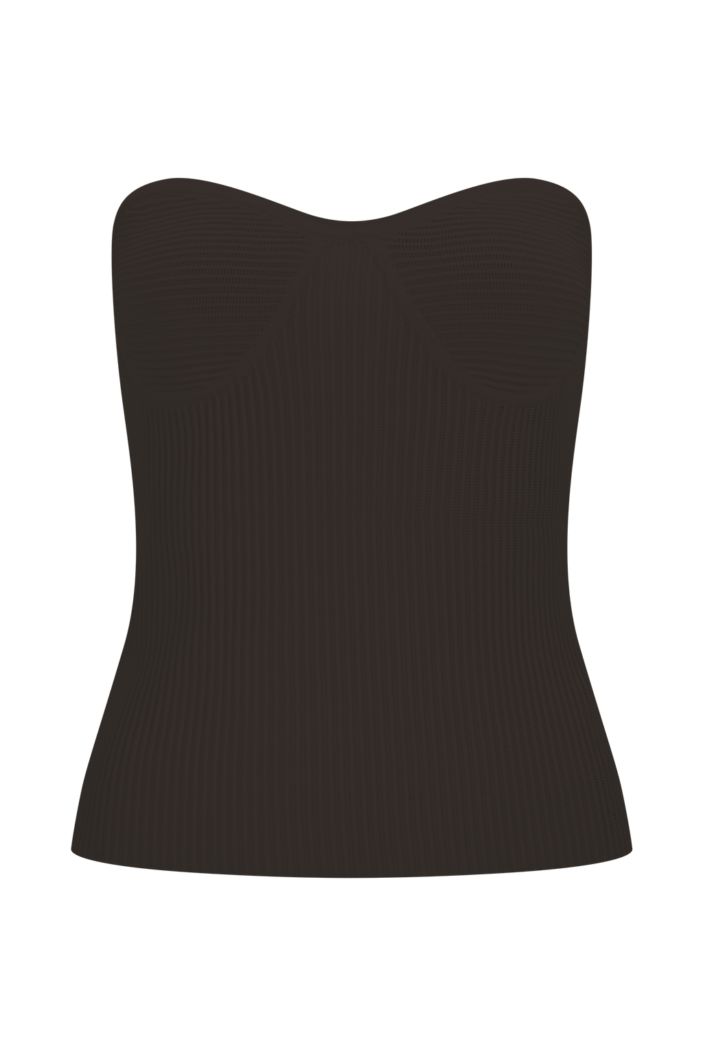 Elodie Strapless Cupped Knit Top in Chocolate – Chic&Drifts