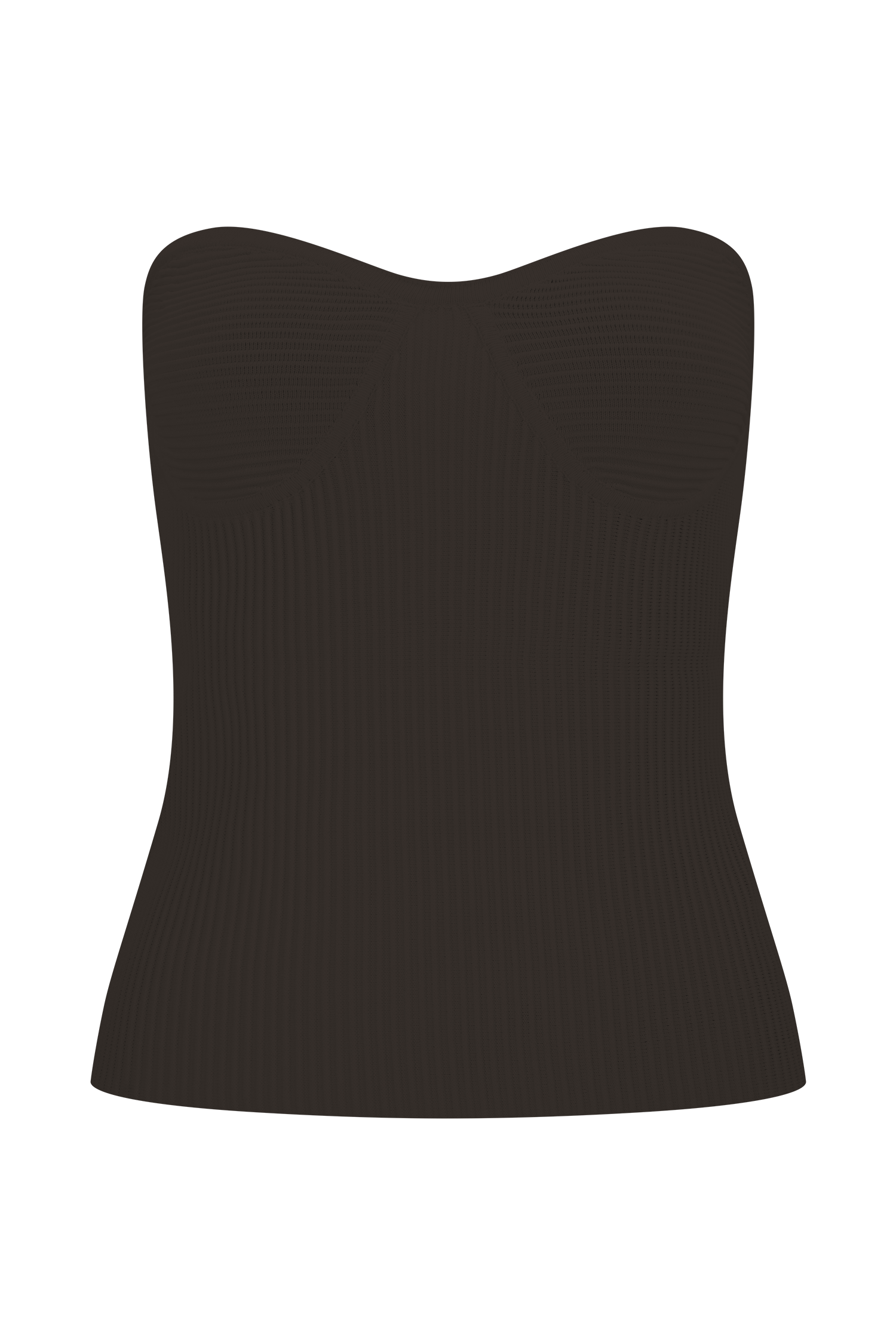 Elodie Strapless Cupped Knit Top in Chocolate – Chic&Drifts