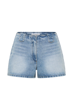 Erin Mid Rise Denim Shorts in Washed Light Blue – Chic&Drifts