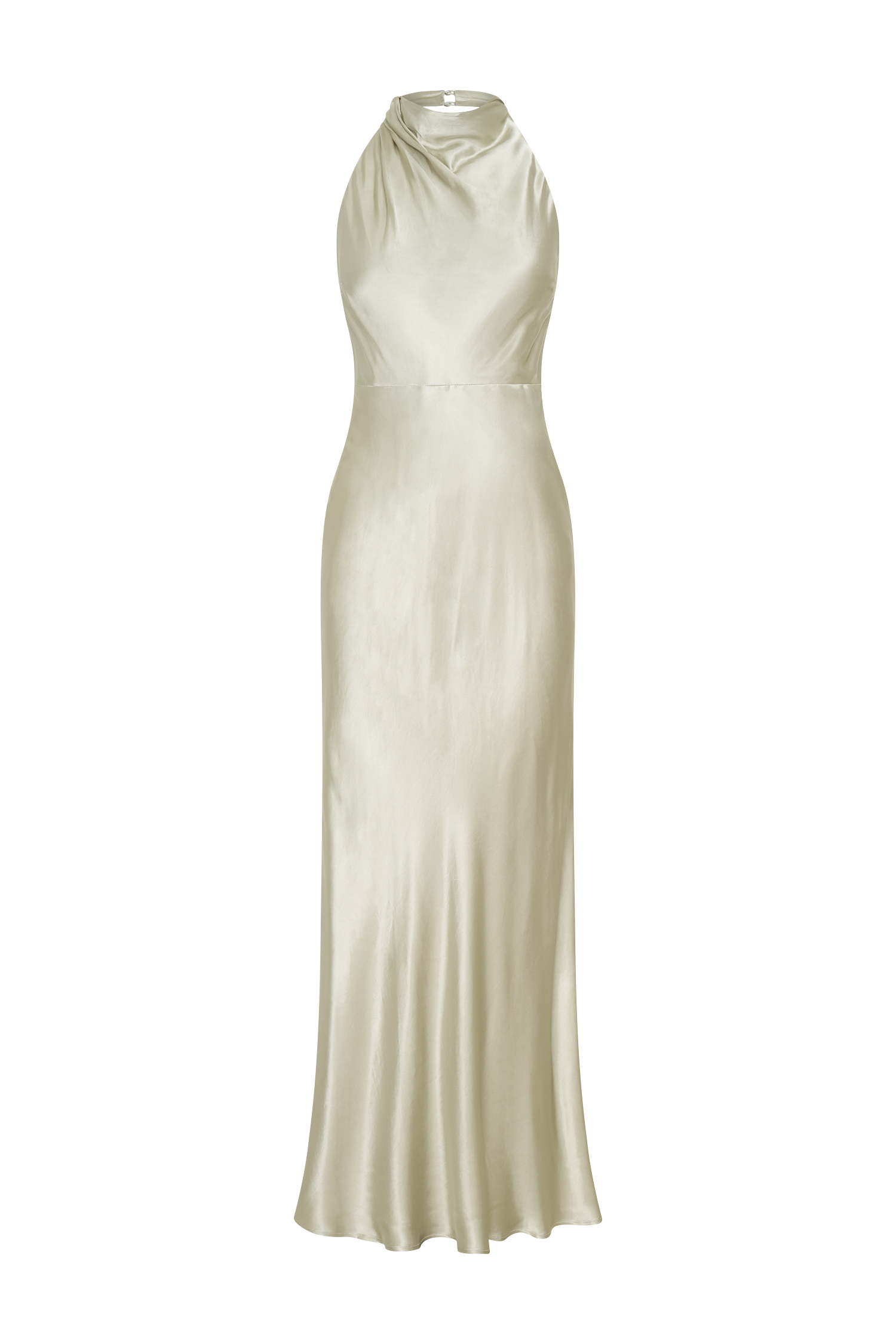 Esther Iridescent Satin Cowl Maxi Dress in Sage – Chic&Drifts