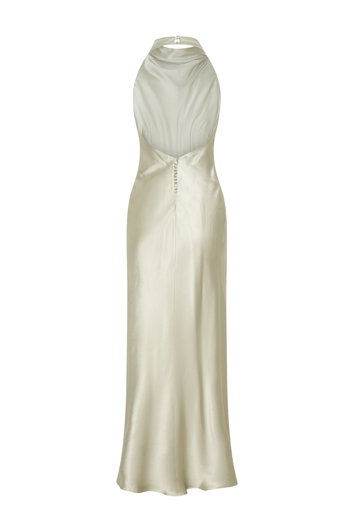 Esther Iridescent Satin Cowl Maxi Dress in Ivory – Chic&Drifts