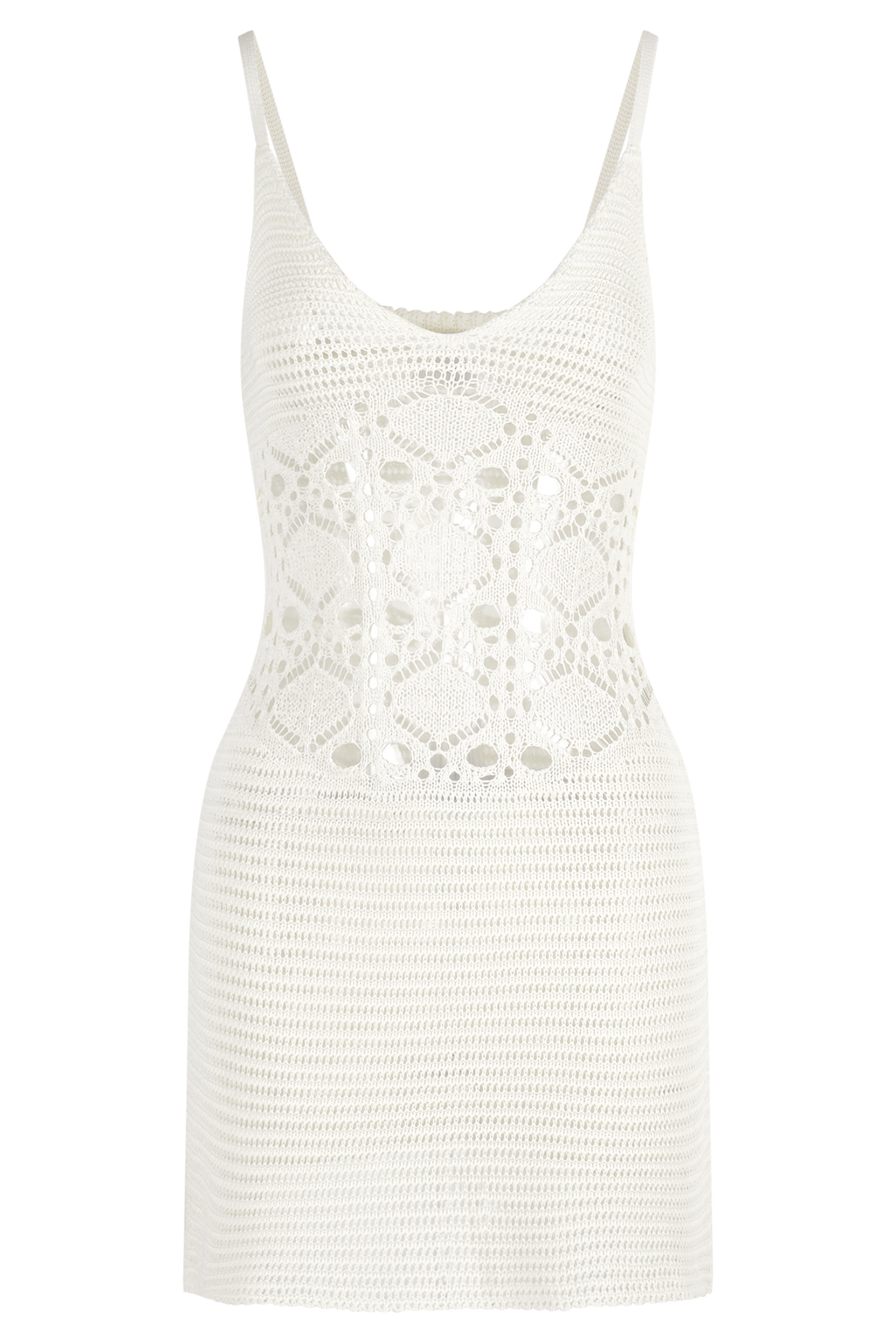 Everette Crochet Knit Mini Dress in Ivory – Chic&Drifts