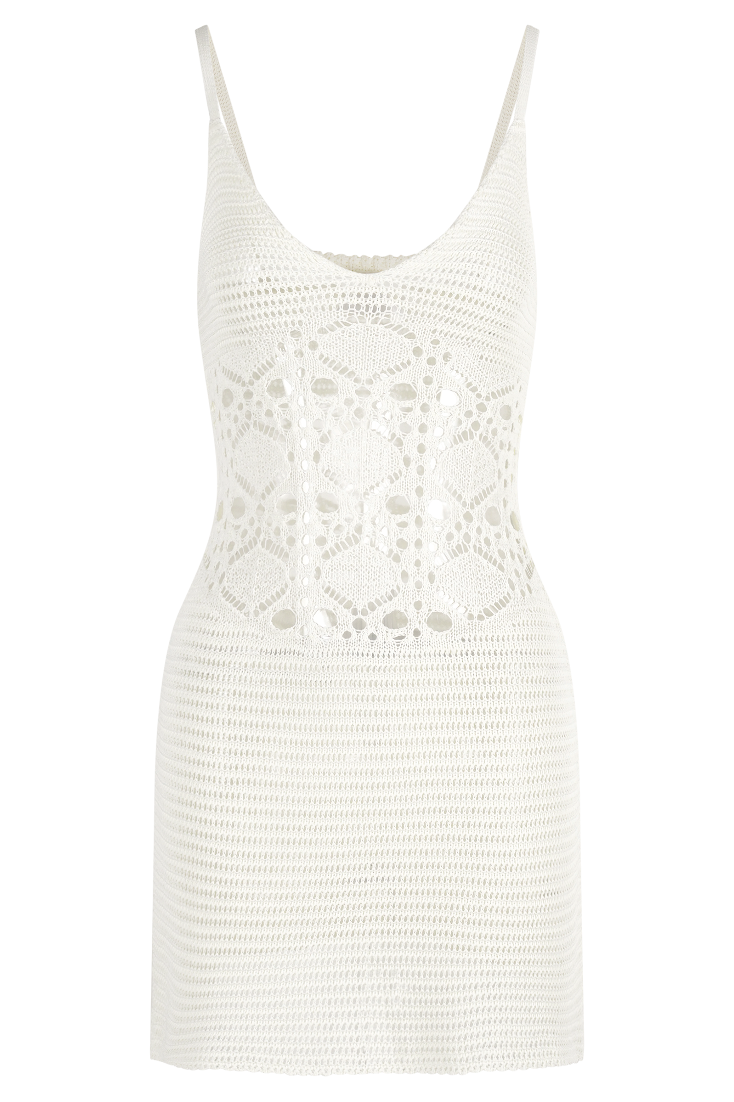 Everette Crochet Knit Mini Dress in Ivory – Chic&Drifts