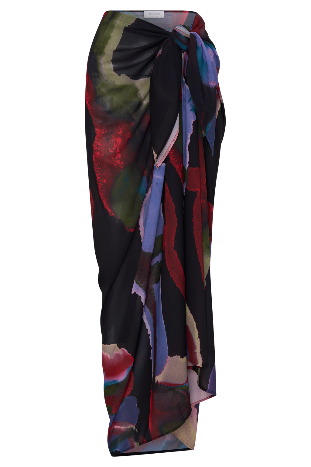 Evie Chiffon Sarong in Multi Fluid Reverie Print – Chic&Drifts
