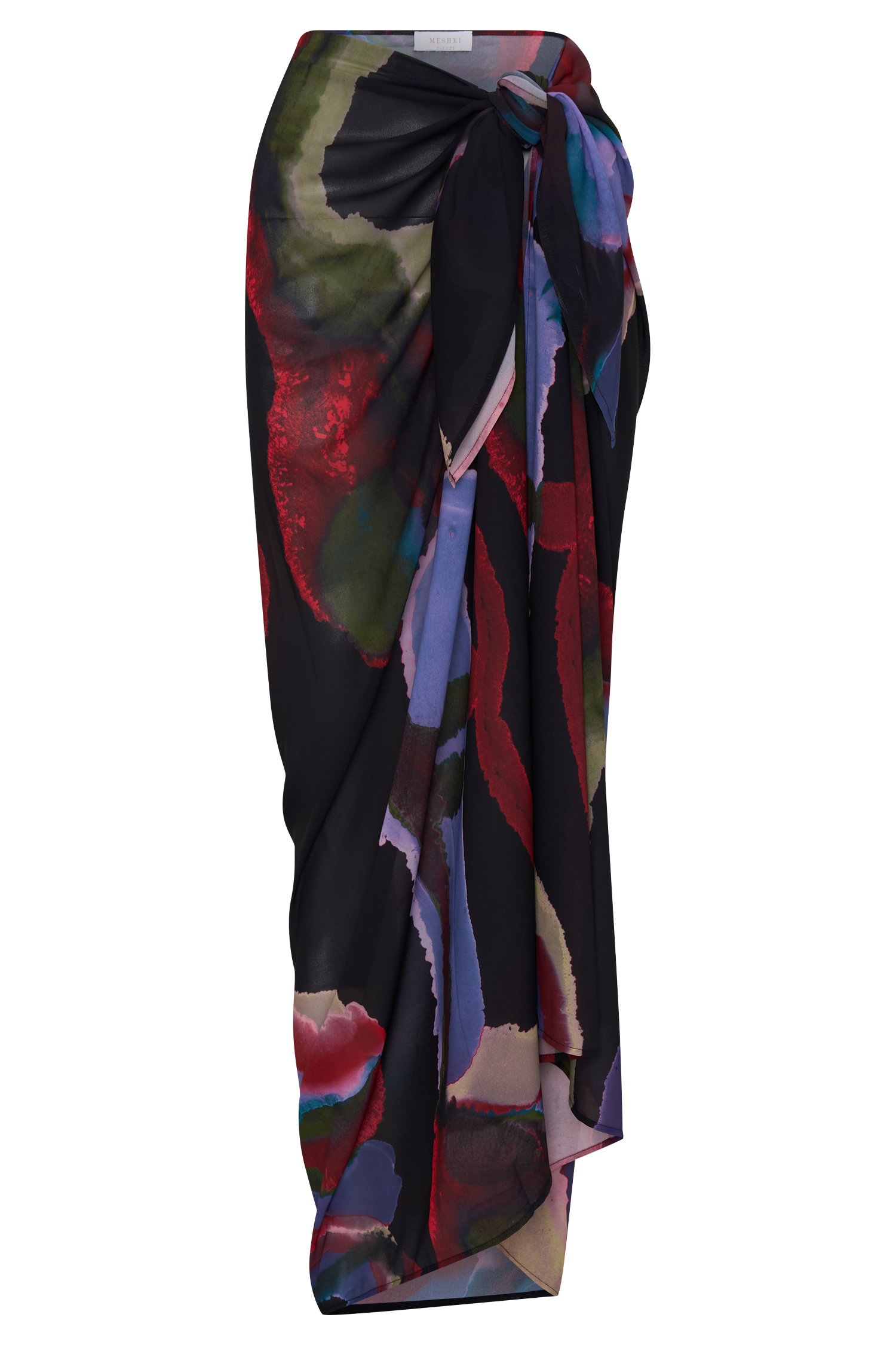 Evie Chiffon Sarong in Multi Fluid Reverie Print – Chic&Drifts