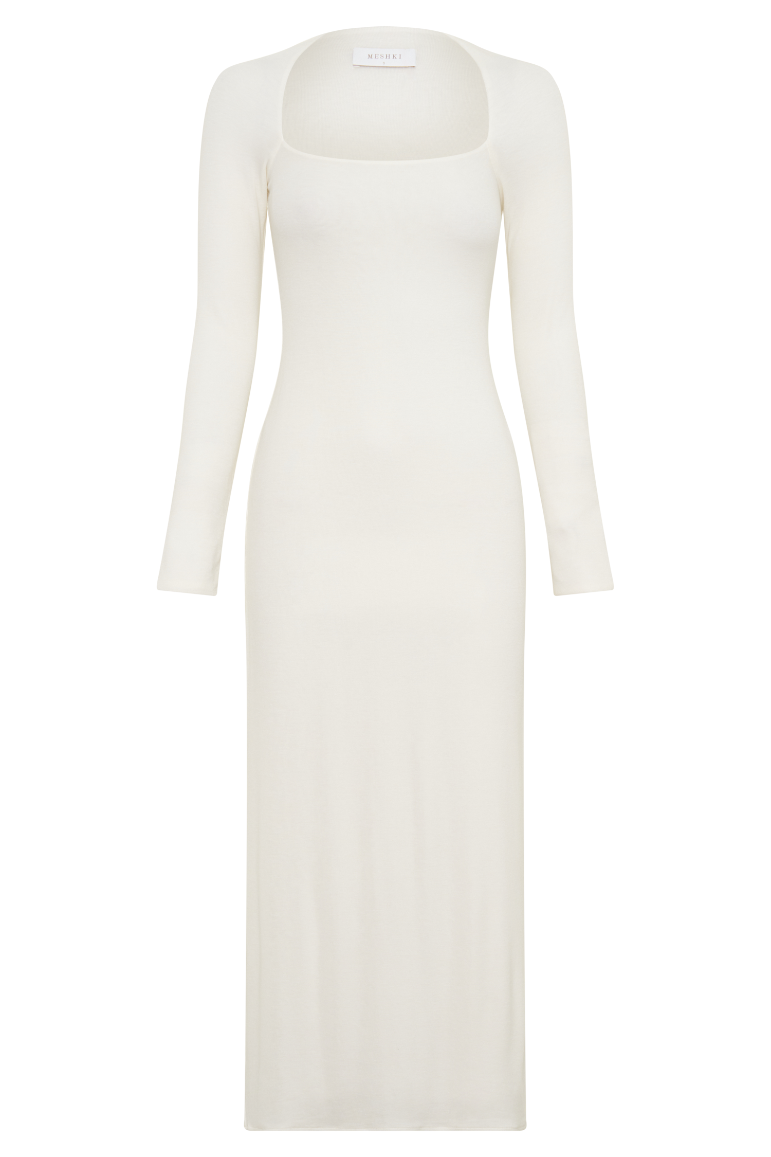 Freja Long Sleeve Wool Midi Dress in White – Chic&Drifts