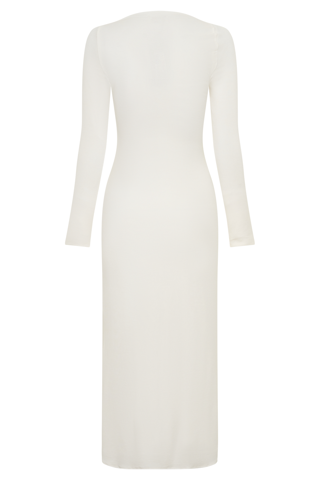 Freja Long Sleeve Wool Midi Dress in White – Chic&Drifts