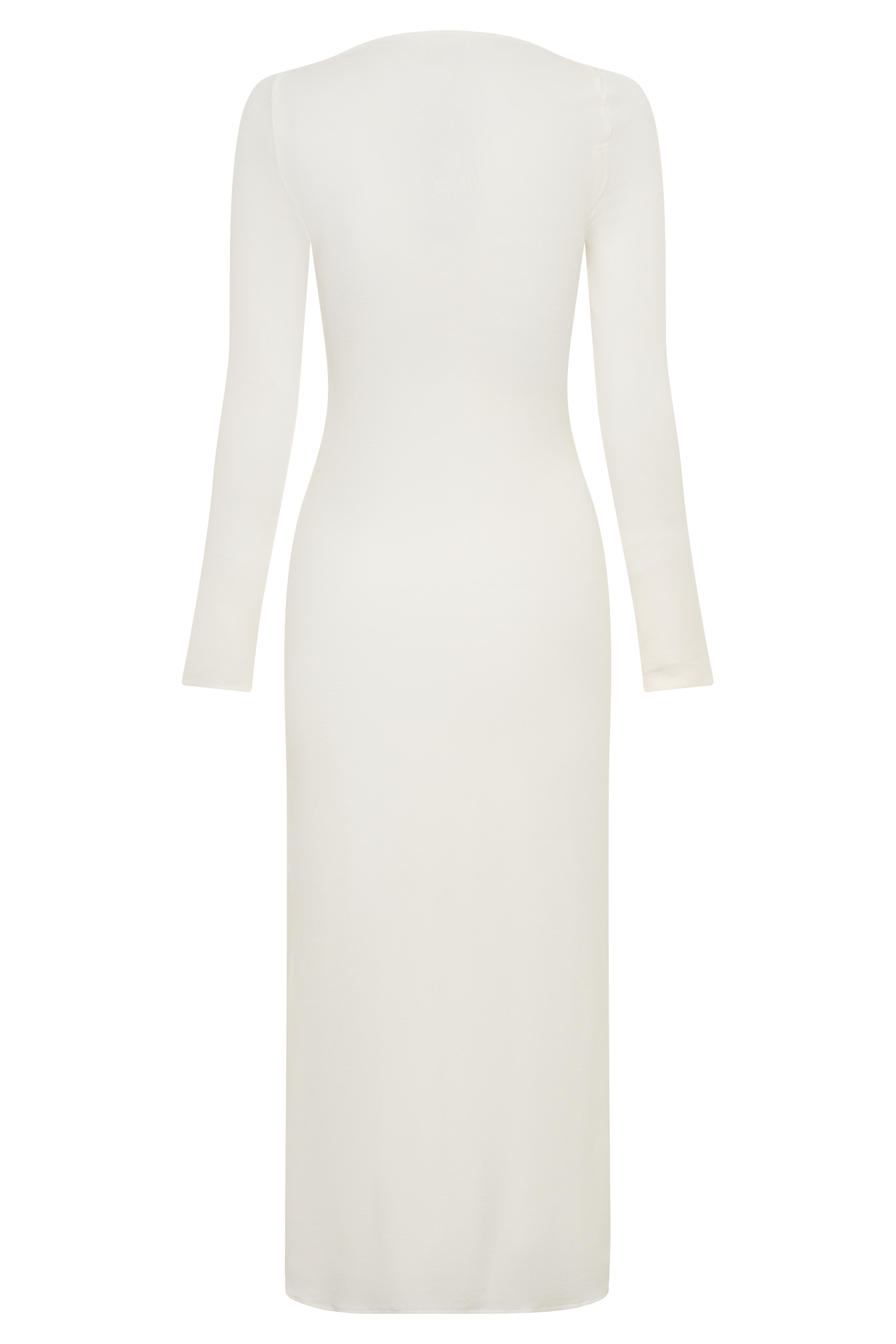 Freja Long Sleeve Wool Midi Dress in White – Chic&Drifts